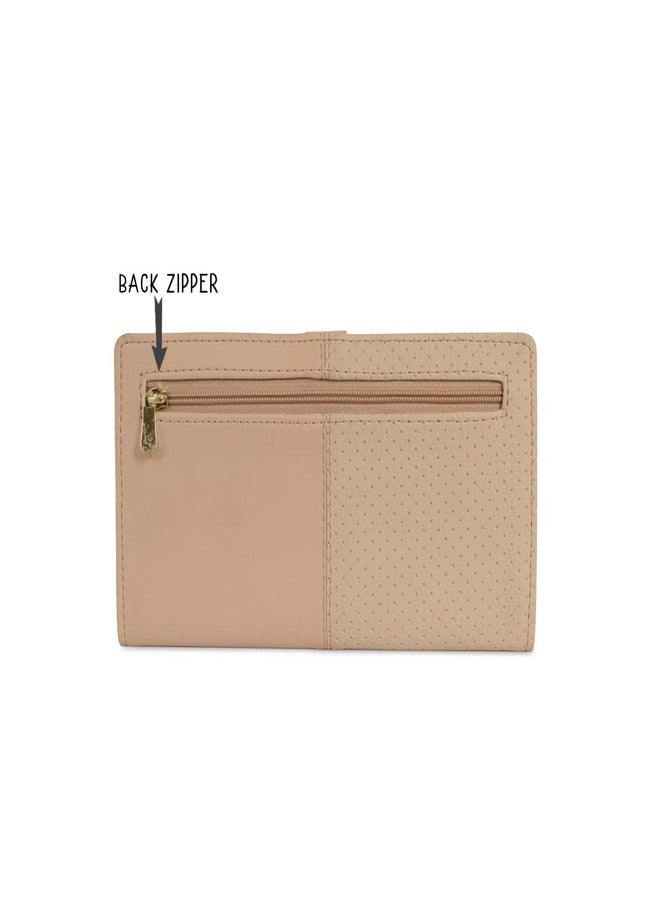 Baggit Women Beige Wallet Large Size | Ladies Stylish Purse Bag | Credit Card Money Holder - Image 4